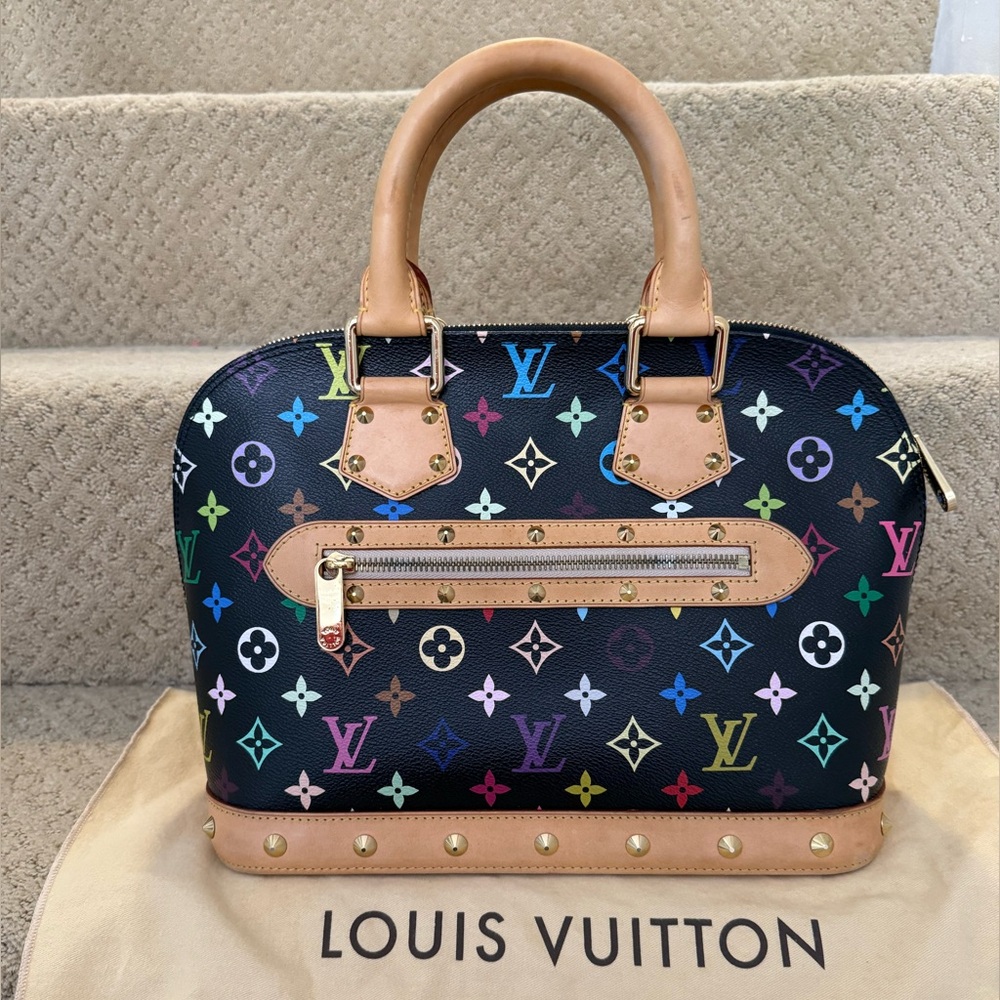 Louis Vuitton Multicolor Monogram Alma black